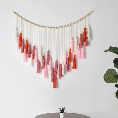 Macrame Wall Hanging Tapestry Bohemian Curtains Homestay Tap