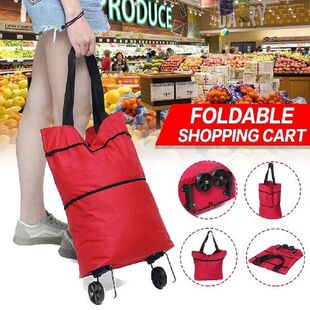 Foldable Women Shopping Cart Bag Portable Shopping Trolley B