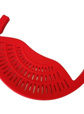 Food Oil Drainer Silicone Pot Pan Bowl Funnel Strainer Kitch