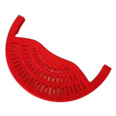 Food Oil Drainer Silicone Pot Pan Bowl Funnel Strainer Kitch