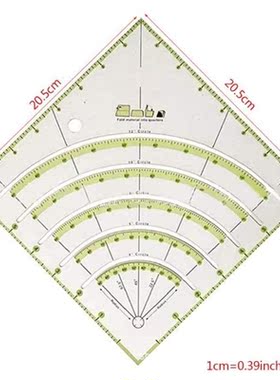 Arcs & Fans Quilt Circle Cutter Ruler,Multifunctional Ar
