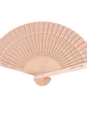 50Pcs Personalized Engraved Wood Folding Hand Fan Wedding Pe