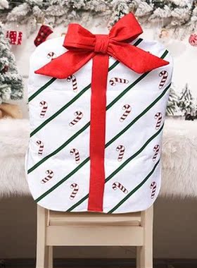Creative Chair Slipcover Cartoon Christmas Bowknot Gift Bag