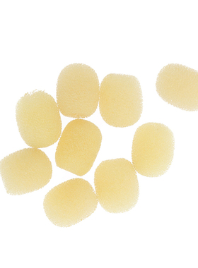 10 Mini Yellow Microphone Headset Windscreen Sponge Foam Mic