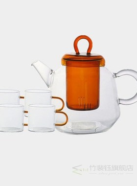 Glass Teapot Heat-Resistant Boiling Teapot With Infuser Line