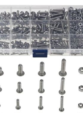 440pcs Stainless Steel M3 Screws Nuts KitsHex Head Socket Sc