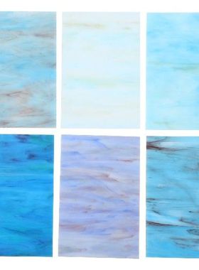 6/10Pcs 10X10cm Stained Glass Handmade Mosaic Glass