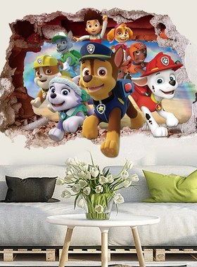 Vinyl Mural Decals Removable Wall-Stickers Paw Patrol Nurser