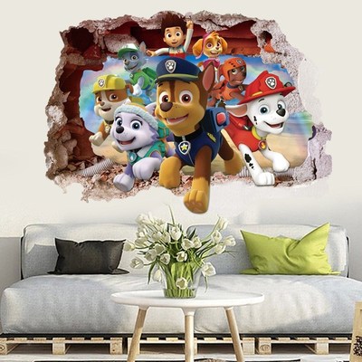 Vinyl Mural Decals Removable Wall-Stickers Paw Patrol Nurser