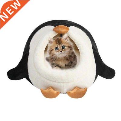 Hamster Bed Cute Penguin Shape Guinea Pig Hideout Pet Small