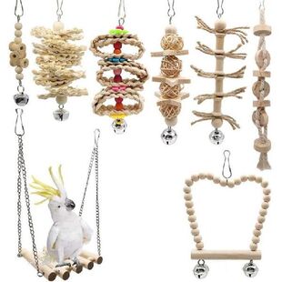 Bird Toys Perch Accessories For Parrot Swing Toys