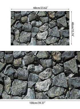 Rock Aquarium Background 2 Sizes Grey Stones Rocky Terrarium