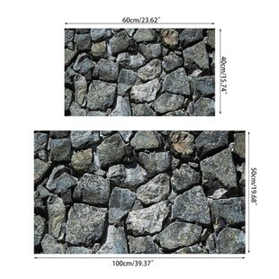 Rock Aquarium Background 2 Sizes Grey Stones Rocky Terrarium