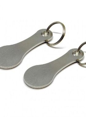 2pcs DIY Shopping Trolley Tokens Couple Key Chains