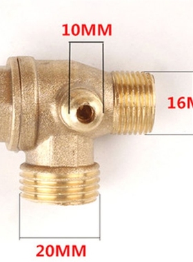 1pc New  Air Compressor 3-Port Brass Threaded Check Valve Co