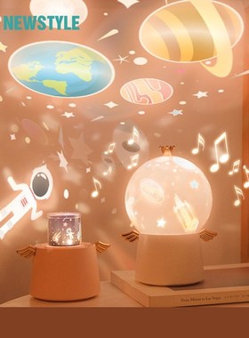 Angle Starry Sky Projector Night Light Music Box LED Lamp C