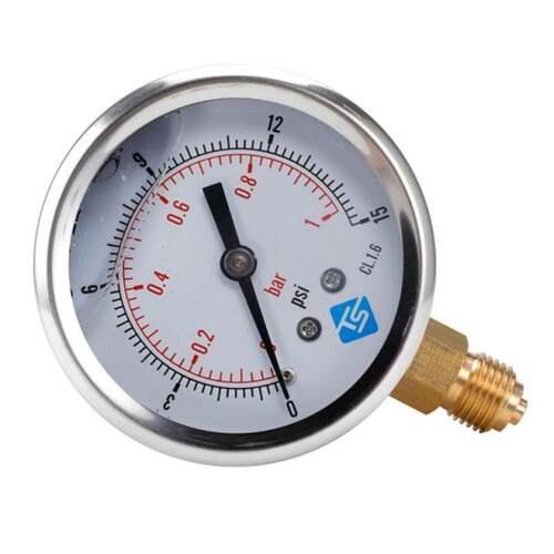 1/4 BSP BTM GLYCERINE FILLED PRESSURE VACUUM COMPOUND GAUGES