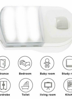 Plug In PIR Motion Sensor Hallway Socket 9 LED UK Plug Home