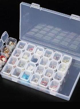 28 Slots Clear Plastic Empty Storage Box Nail Art