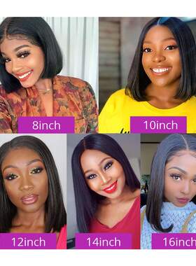 Short Bob Wig Bone Straight Human Hair Wigs for Black Women