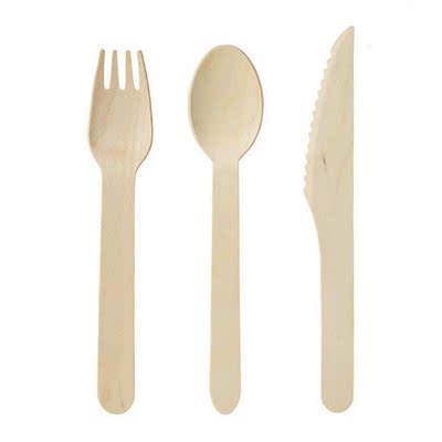 disposable wooden cutlery 150 pack -forks(50) knives(50) and