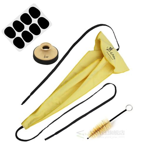 4pcs Saxophone Kit Dental Pad 3D Clean Swab Mute Mouthpiece