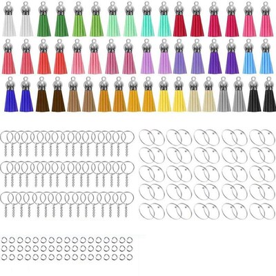 200Pcs DIY Round Acrylic Keychain Blanks Acrylic Clear Circl