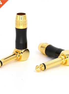 4pcs two poles 6.35mm 90 Degree right angle male phone jack