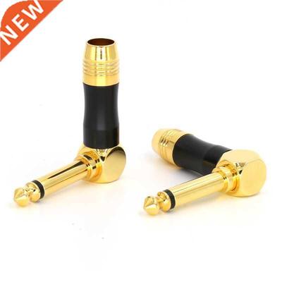 4pcs two poles 6.35mm 90 Degree right angle male phone jack