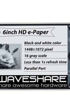 6inch HD e-Paper for Raspberry Pi,1448×1072 without PC