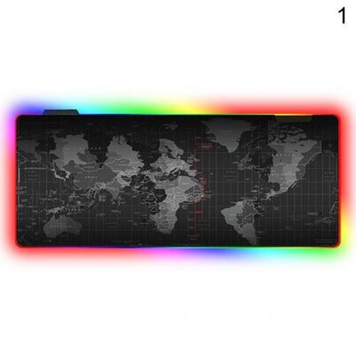 Luminous RGB LED Lights Desktop Gaming Mouse Pad Cushion Com