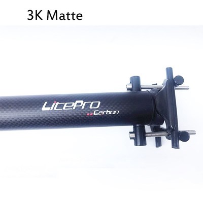 Litepro 33.9*580mm/550mm carbon fibre bicycle seatpost for 4