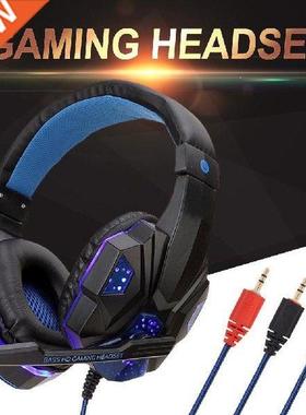 Professional Led Light Wired Gamer Headphones With