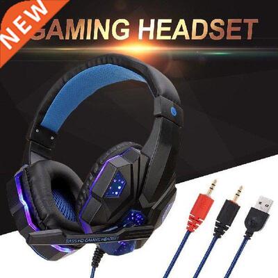 Professional Led Light Wired Gamer Headphones With