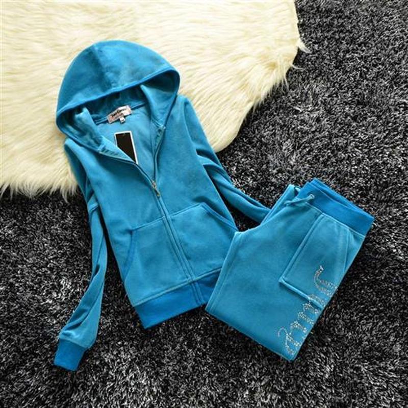 Velvet Tracksuit Women Tracksuit Two Piece Pants Set Sportsw