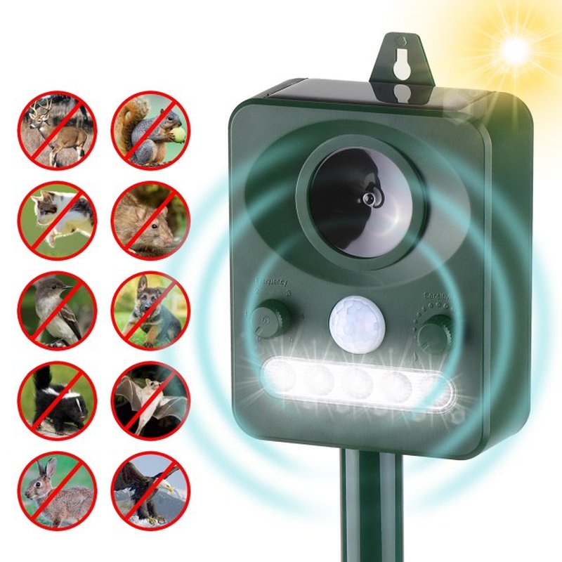 Animal Repeller?Outdoor Solar Power Ultrasonic Animal Repell