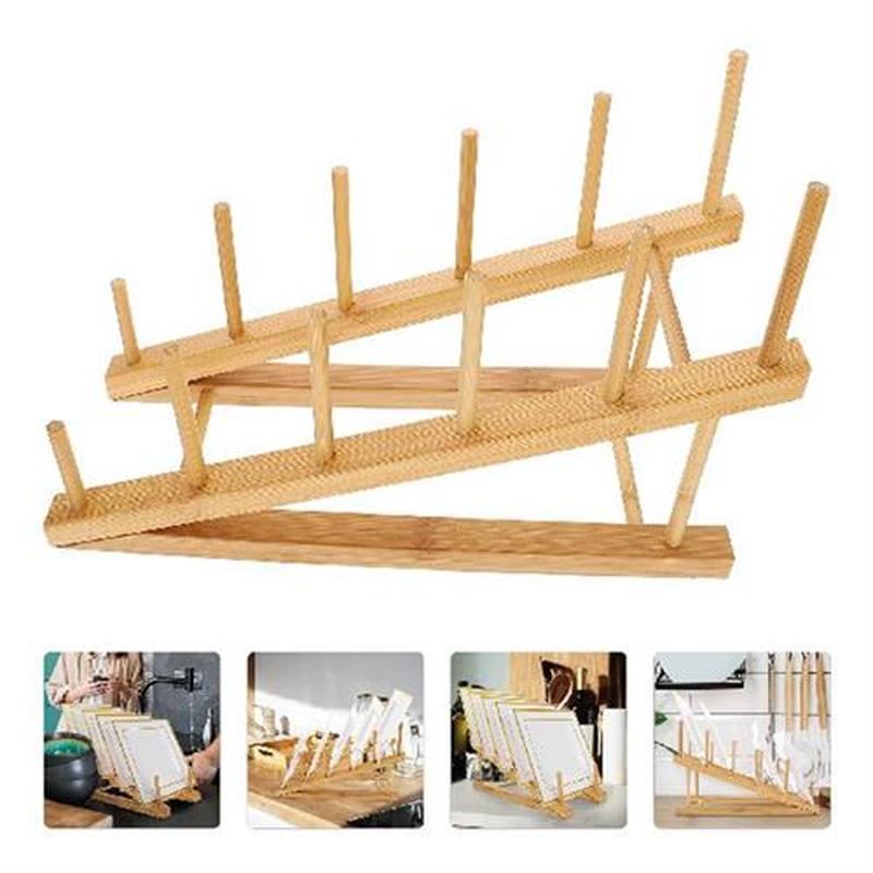 Rack Dish Holder Plate Drying Kitchen Storage Organizer