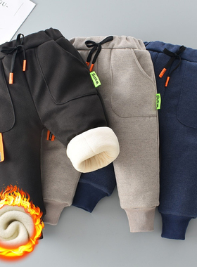 Winter Kid Thick Fleece Trousers Autumn 0-6Y Children Straig