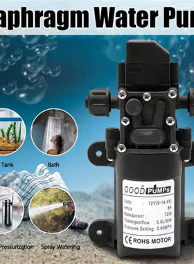 DC 12V 130PSI 6L/Min Water High Pressure Diaphragm Water Pum