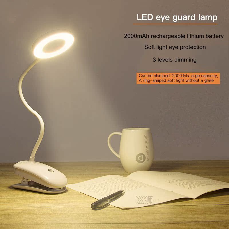 USB Rechargeable Led Clamp Desk Lamp Flexible Gooseneck Touc