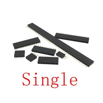 10PCS 2 Pin - 40Pin 2.54 mm Pitch Straight Single Row Female