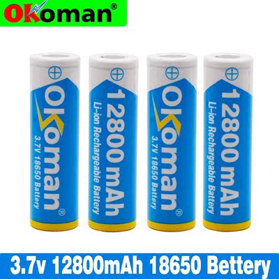 2021 original 18650 rechargeable batteries 3.7v 12800mah 186