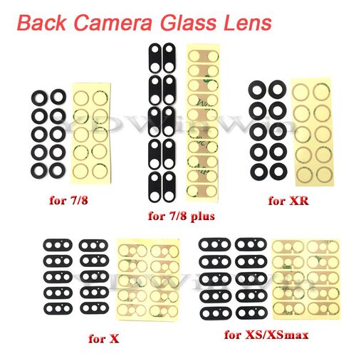 10 pcs Rear Back Camera Lens  For iPhone 7 8 Plus X XS max