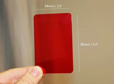Clear Red Transparent Acetate Sheet 0.26mm Blank Plastic PVC
