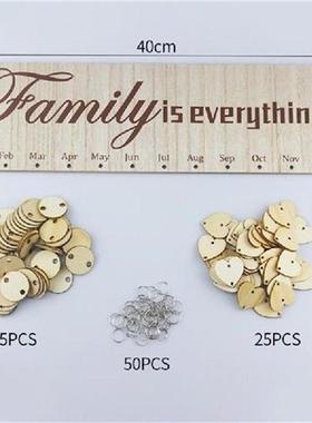 Natural Wooden Advent Calendars DIY Hanging Date Mark Decor