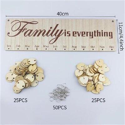 Natural Wooden Advent Calendars DIY Hanging Date Mark Decor