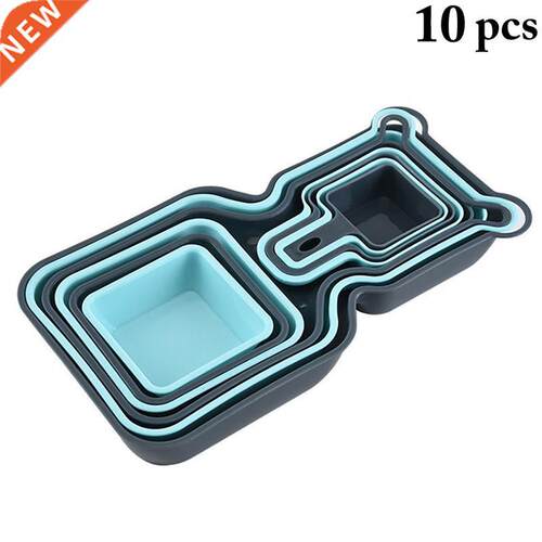 10pcs Fruit Tray Dish Set Salad Bowl Pan Plate Fruit Dishes