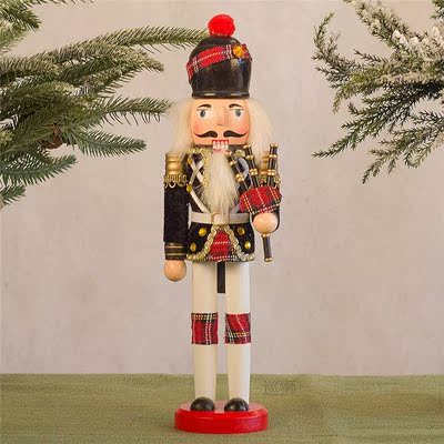 European-style cloth-covered nutcracker soldier puppet Chris