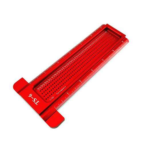 TS-6 High-precision Scale Ruler T-type Hole Ruler Aluminum W