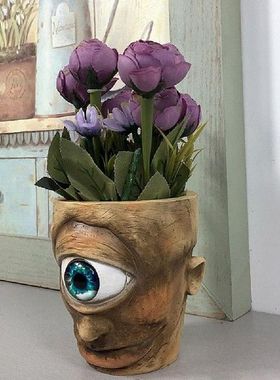 Cyclops Flower Pot Western Mythical Figures Decoration